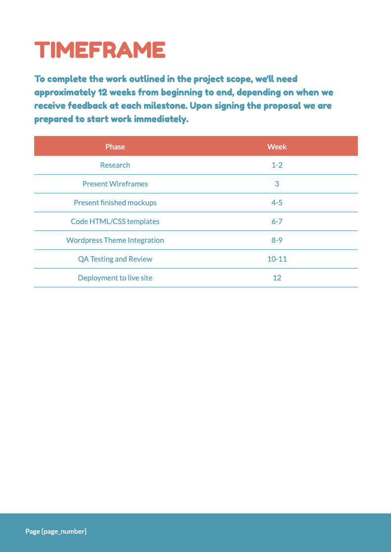 Web Design Proposal Template